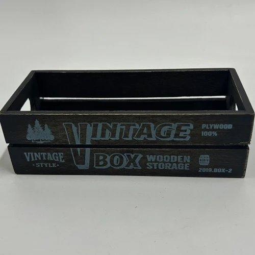 Vintage Wooden Black Tray