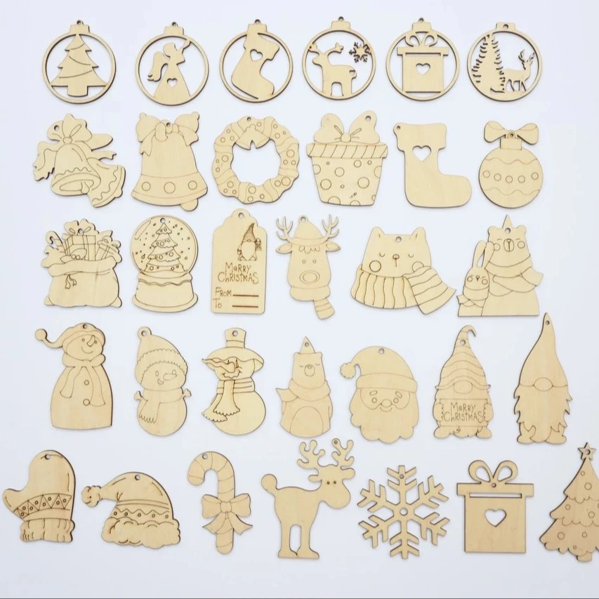 Wooden Christmas Tree Decor
